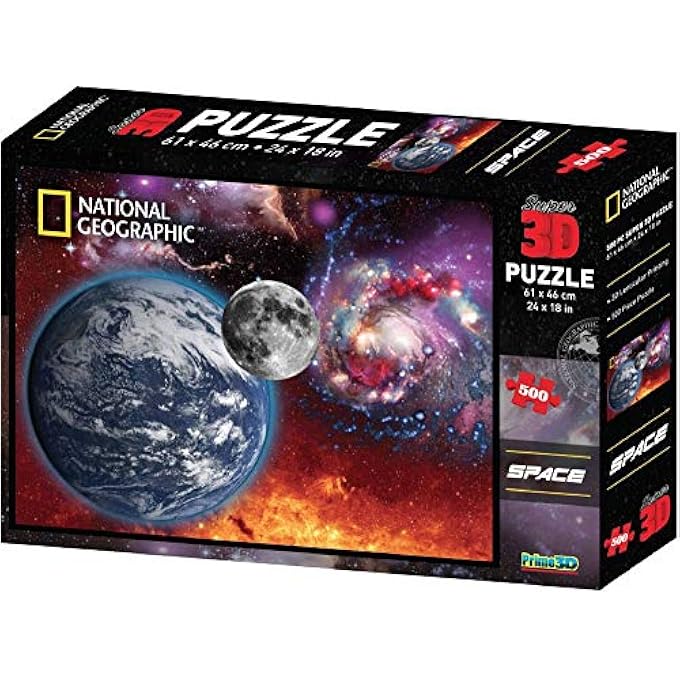 3DPUZZLES 3DDAMPRIME 3D PUZZLE 64 X 46 CM-500 PCS: SPACE LANDSCAPE, IN BOX 31 X 21 X 5 CM, 6+, MULTICOLOUR (500)